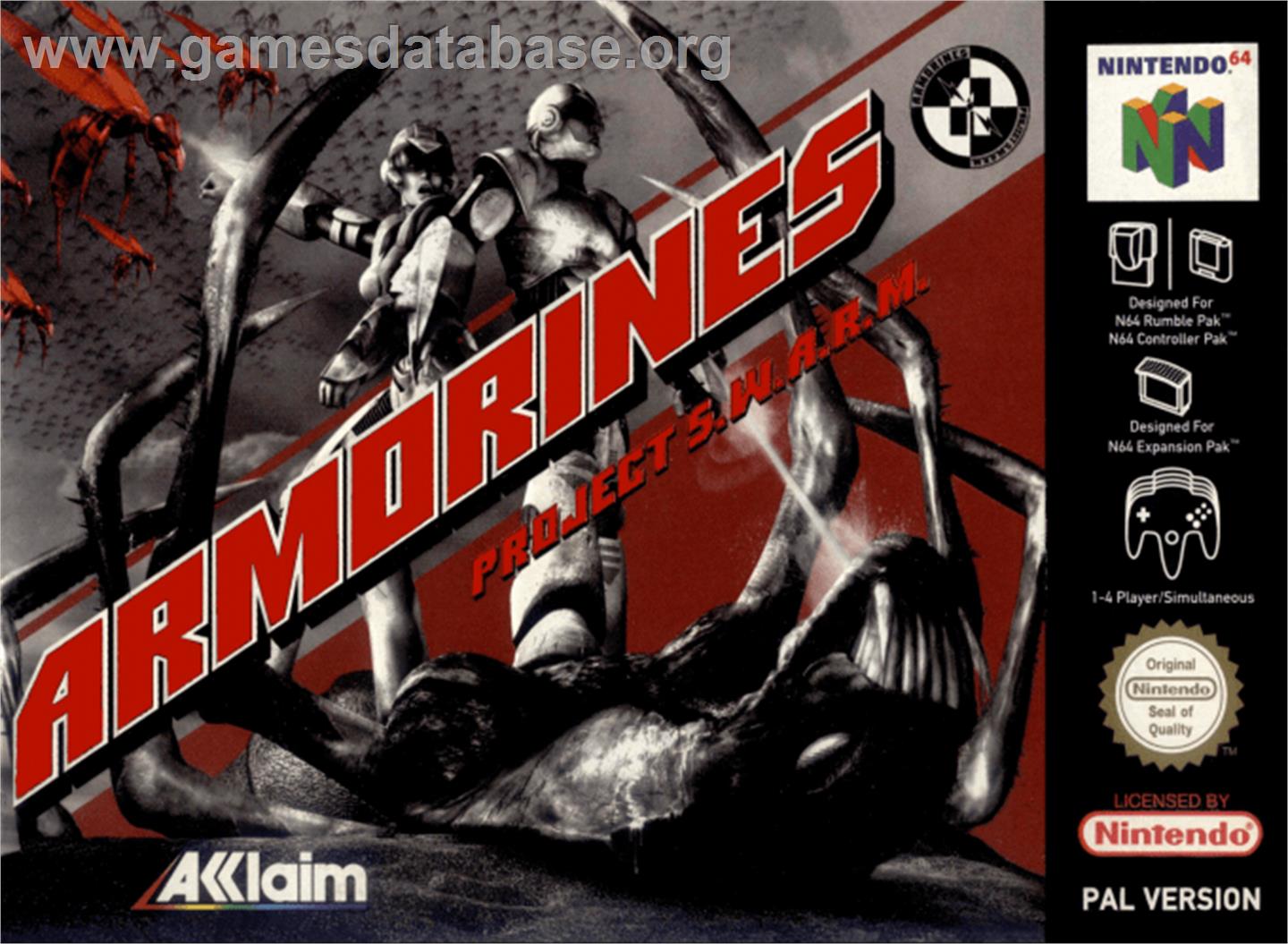 Armorines: Project S.W.A.R.M. - Nintendo N64 - Artwork - Box