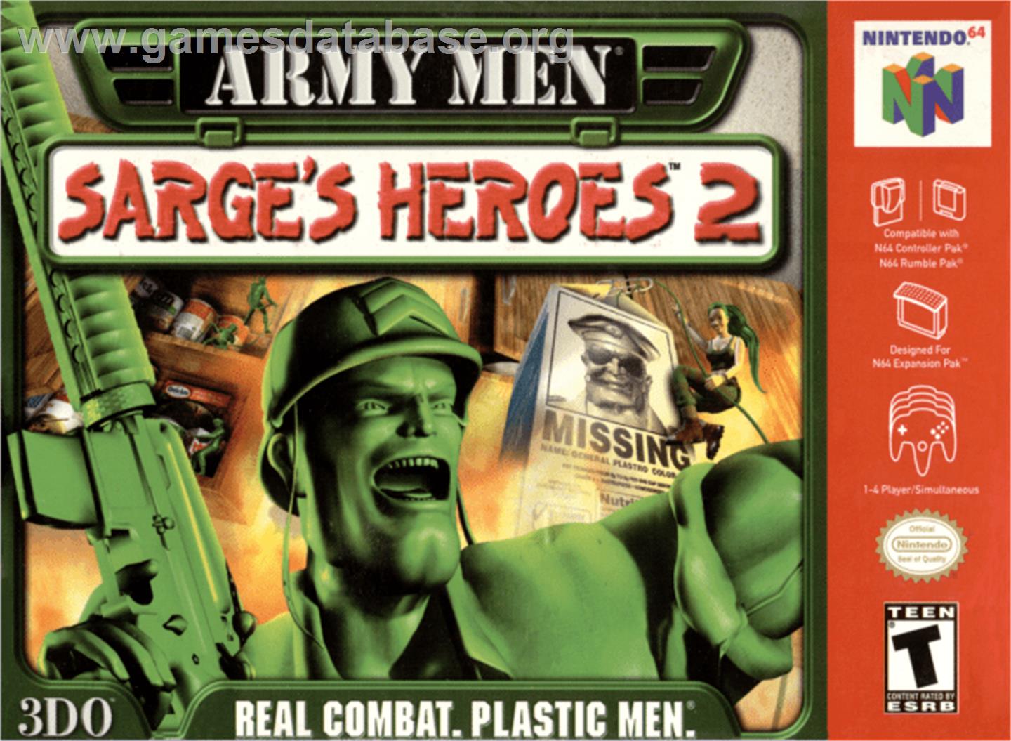 Army Men: Sarge's Heroes 2 - Nintendo N64 - Artwork - Box