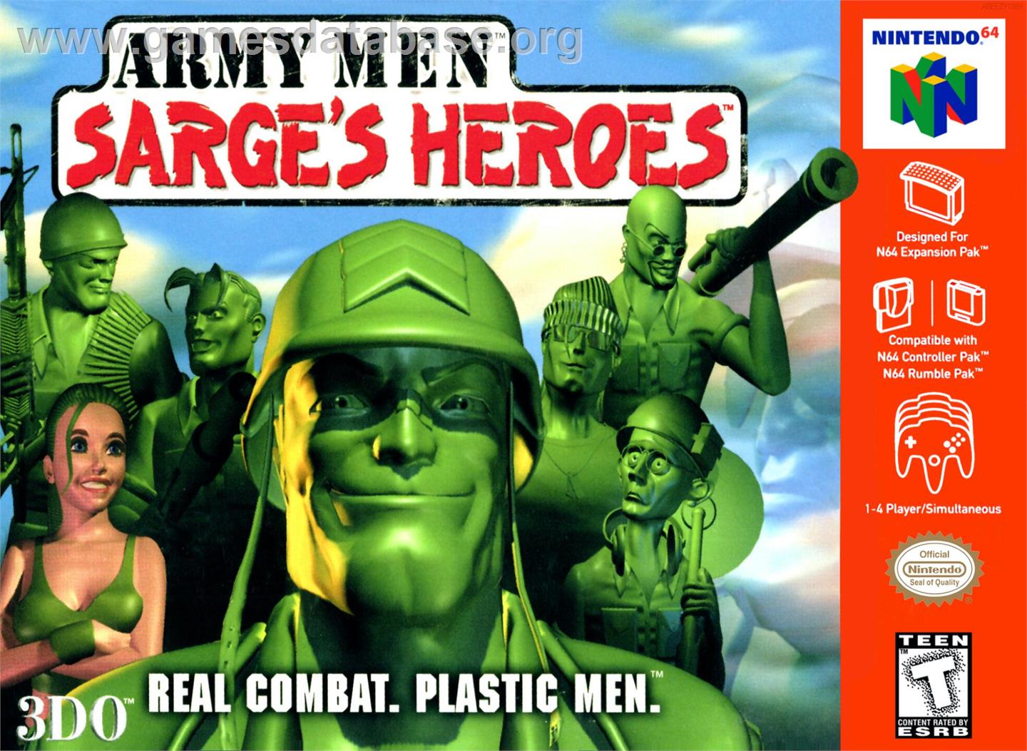 Army Men - Sarge's Heroes - Nintendo N64 - Artwork - Box