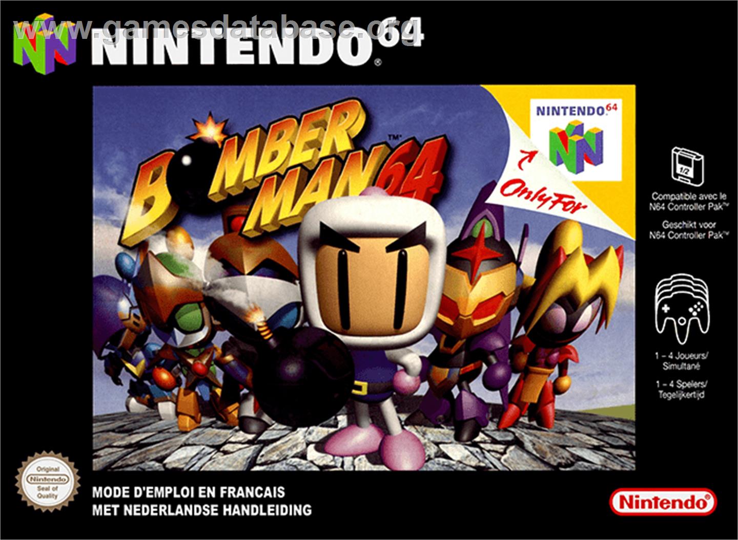 Bomberman 64: The Second Attack - Nintendo N64 - Artwork - Box