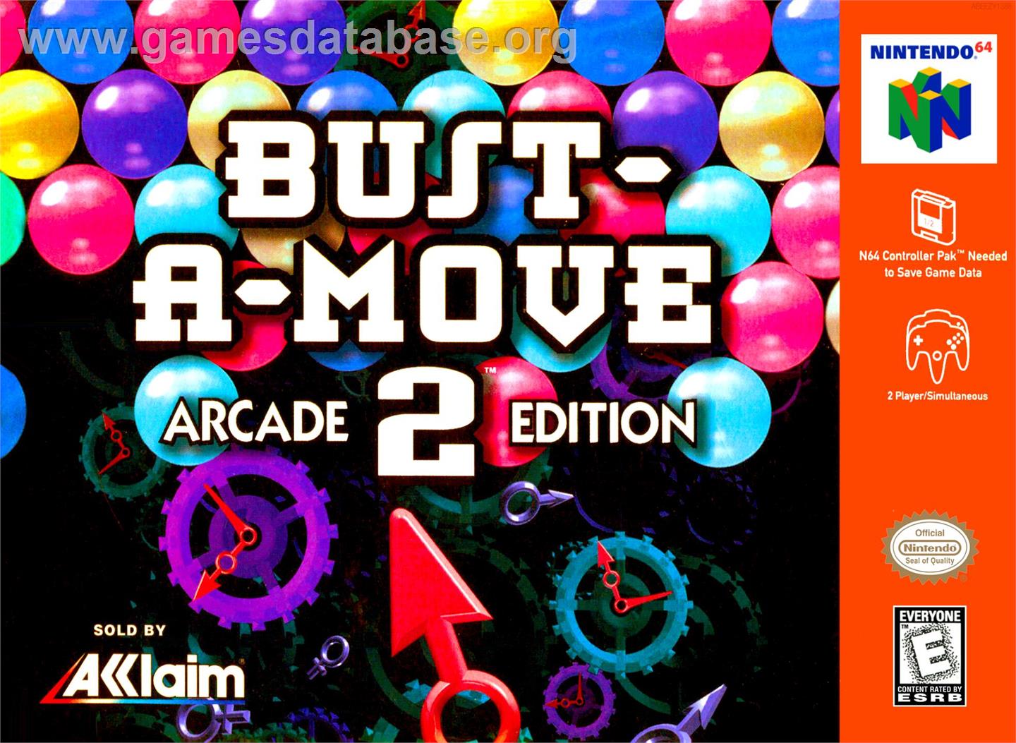 Bust-a-move 2 - Arcade Edition - Nintendo N64 - Artwork - Box