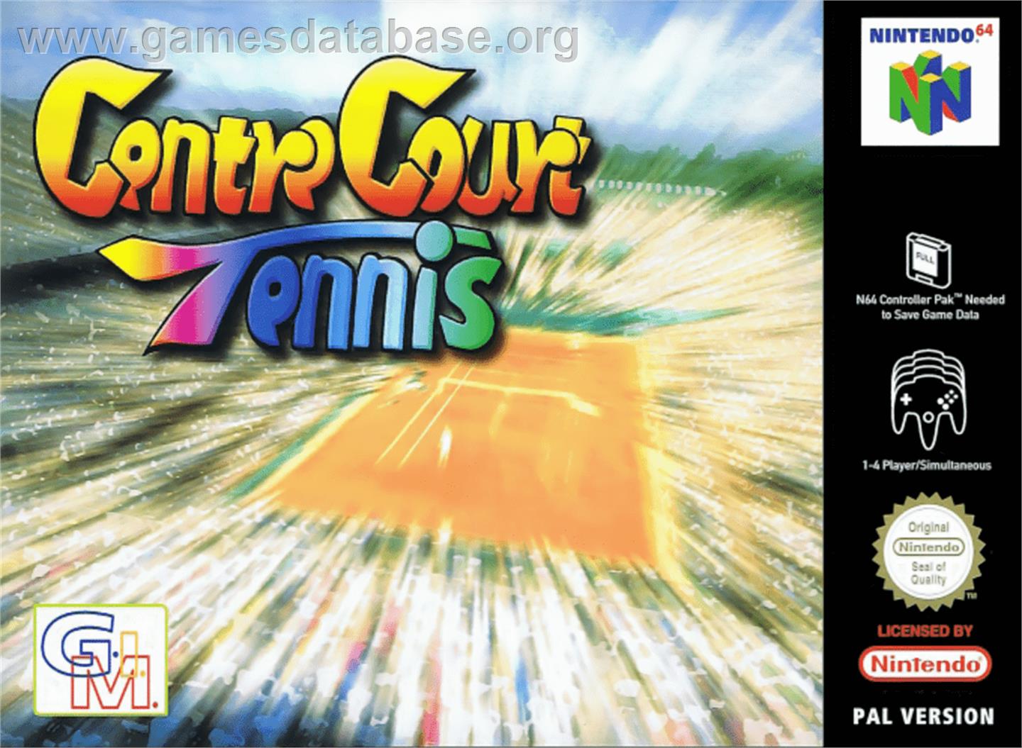 Centre Court Tennis - Nintendo N64 - Artwork - Box