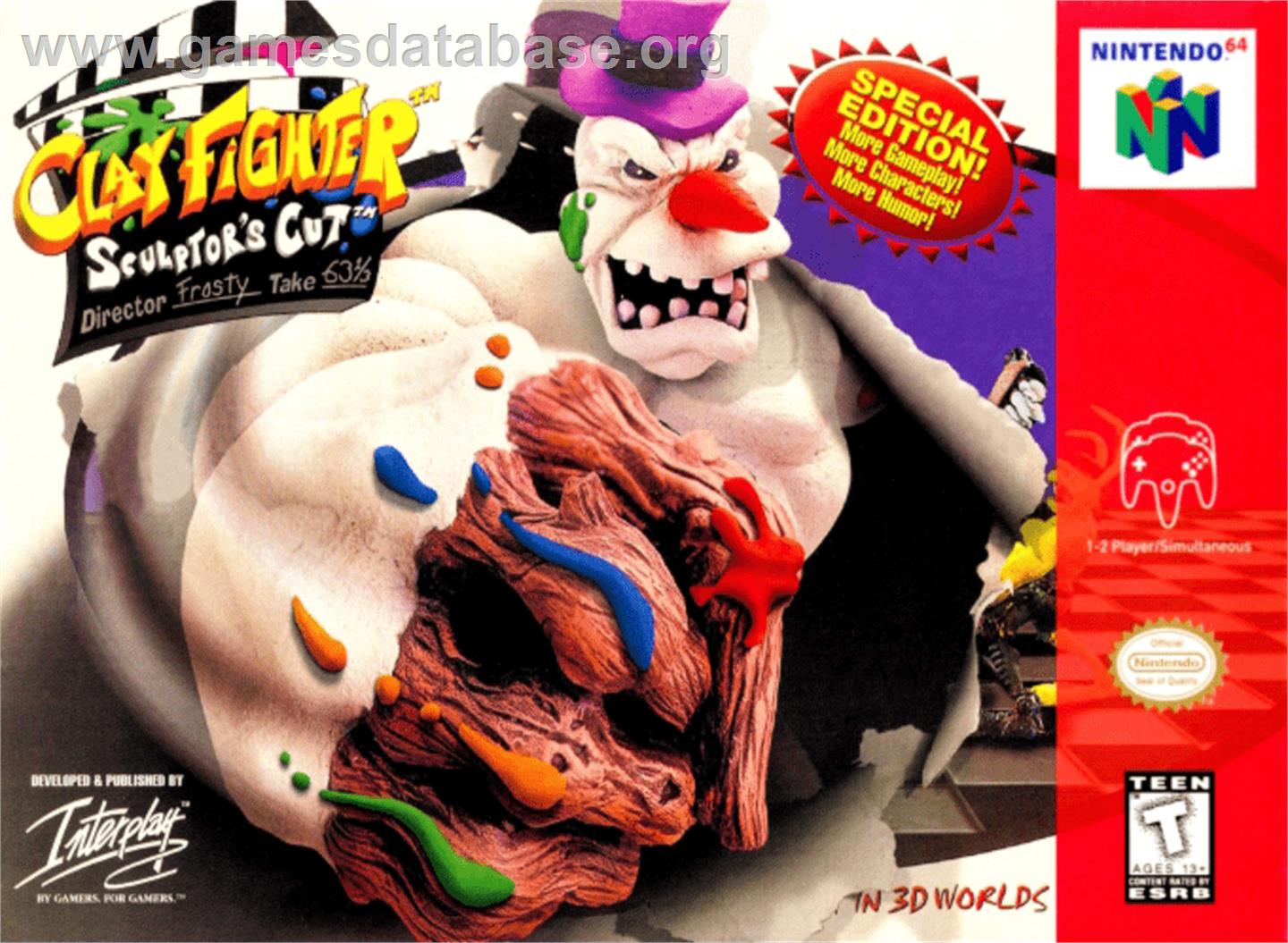 Clay Fighter: Sculptor's Cut - Nintendo N64 - Artwork - Box