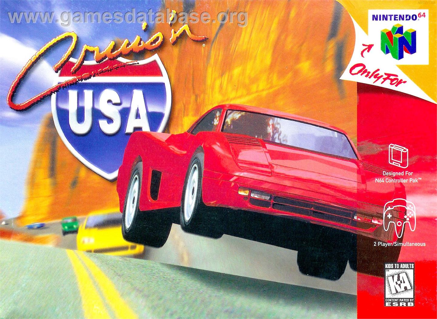 Cruis'n Usa - Nintendo N64 - Artwork - Box