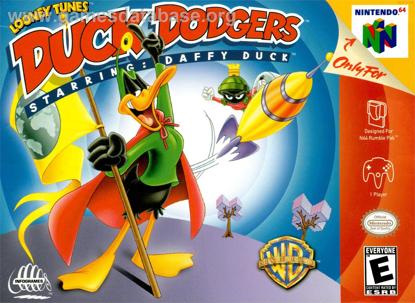 Daffy Duck Starring as Duck Dodgers - Nintendo N64 - Artwork - Box