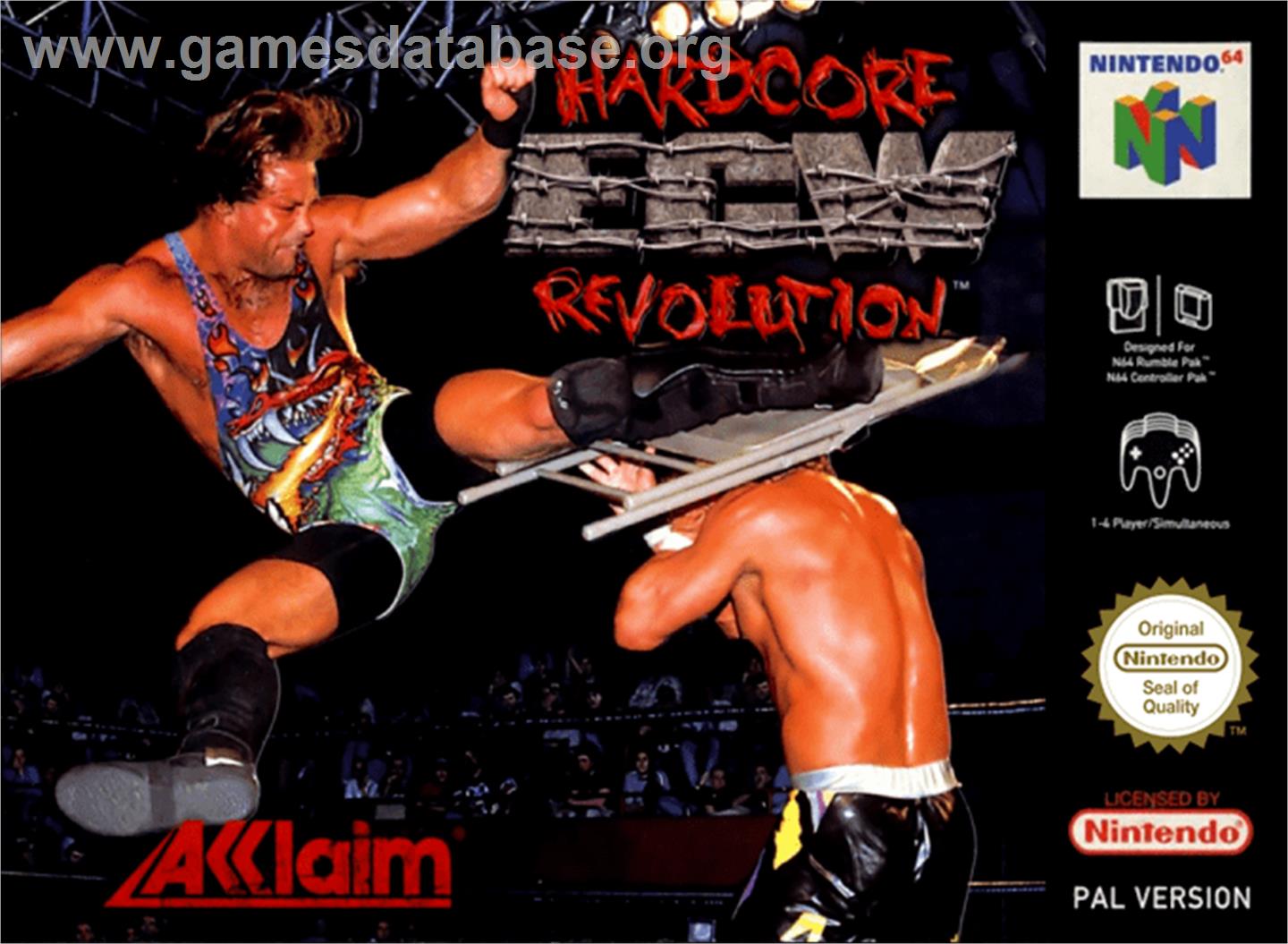 ECW Hardcore Revolution - Nintendo N64 - Artwork - Box