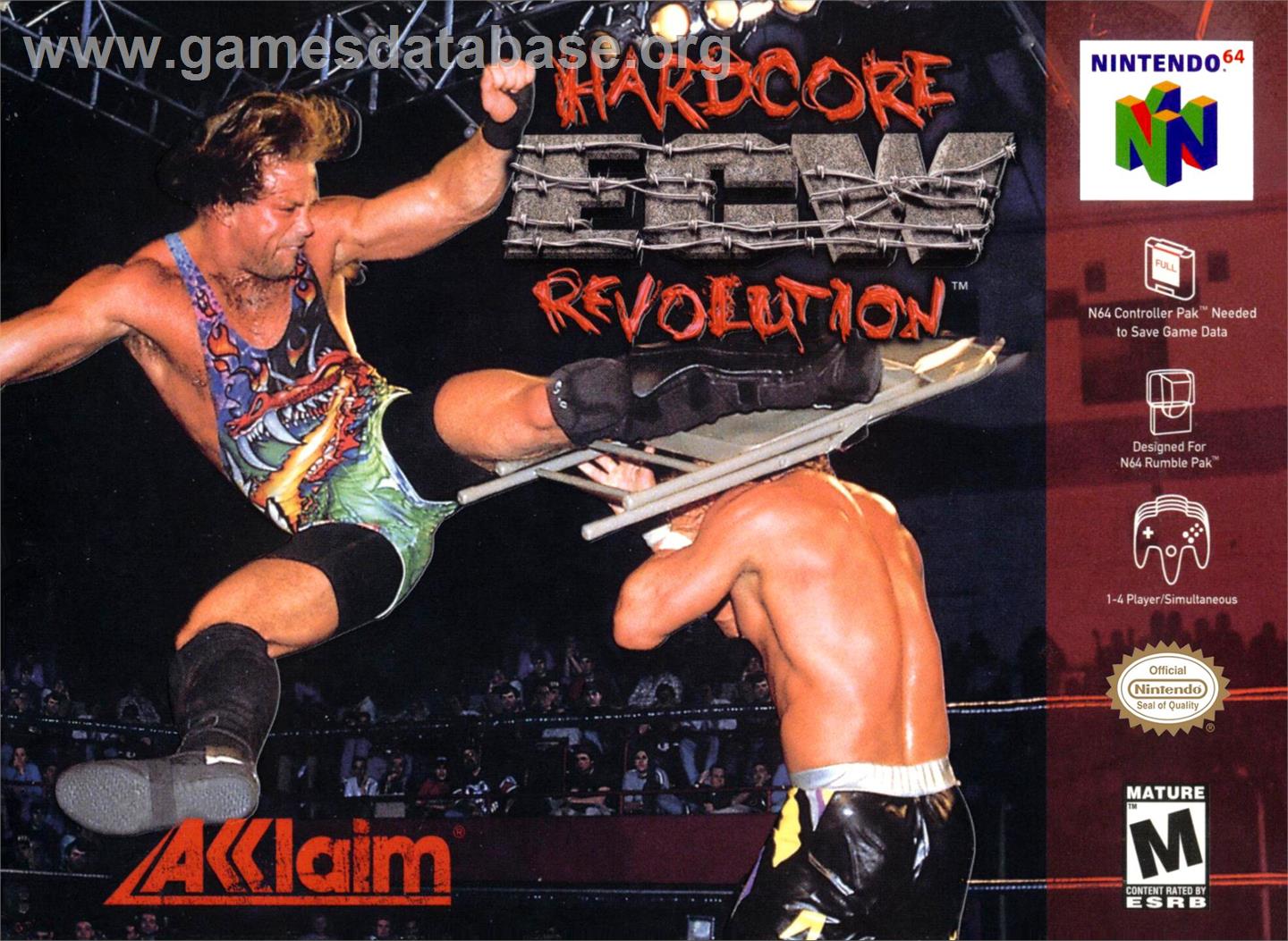 Ecw Hardcore Revolution - Nintendo N64 - Artwork - Box