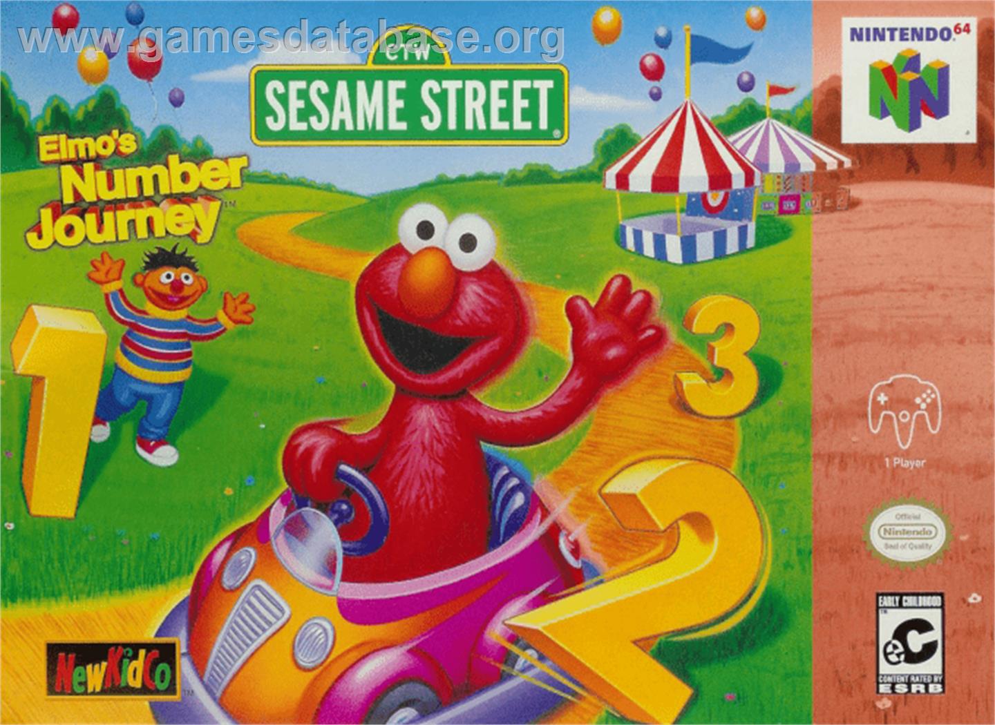 Elmo's Number Journey - Nintendo N64 - Artwork - Box