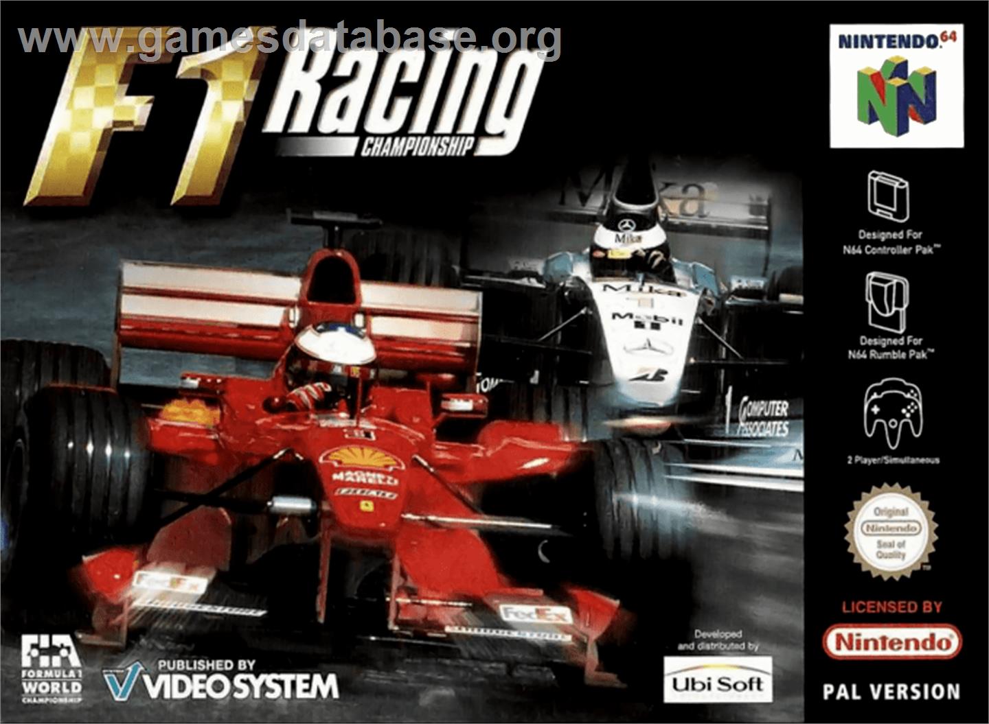 F1 Racing Championship - Nintendo N64 - Artwork - Box
