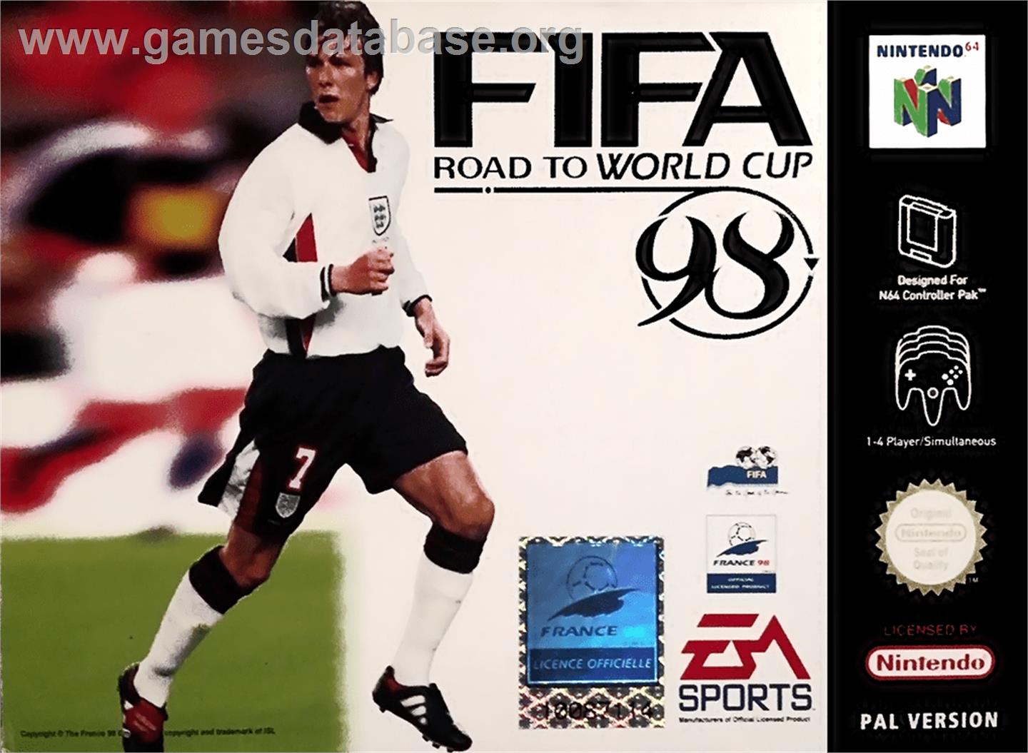 FIFA 98: Road to World Cup - Nintendo N64 - Artwork - Box