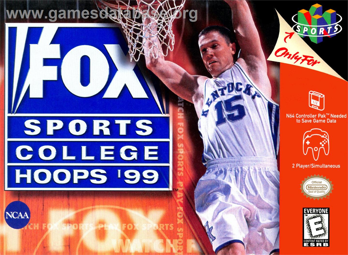 Fox Sports College Hoops 99 - Nintendo N64 - Artwork - Box
