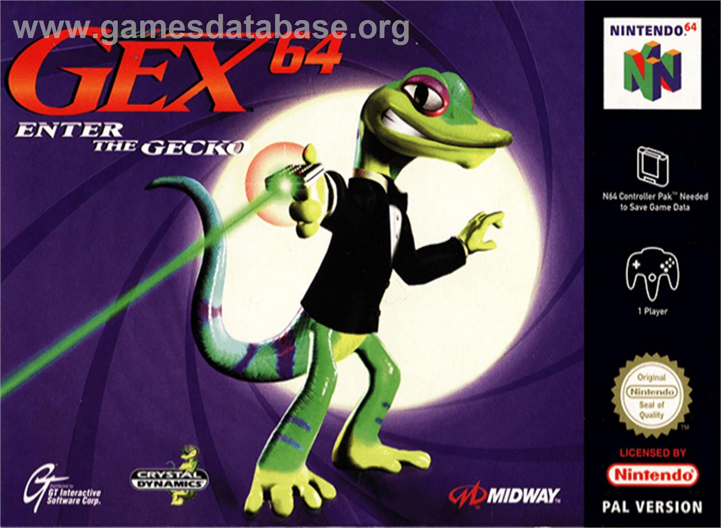 Gex: Enter the Gecko - Nintendo N64 - Artwork - Box