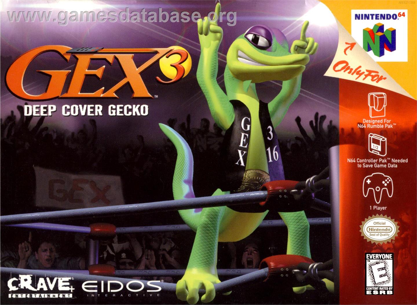 Gex 3 - Deep Cover Gecko - Nintendo N64 - Artwork - Box