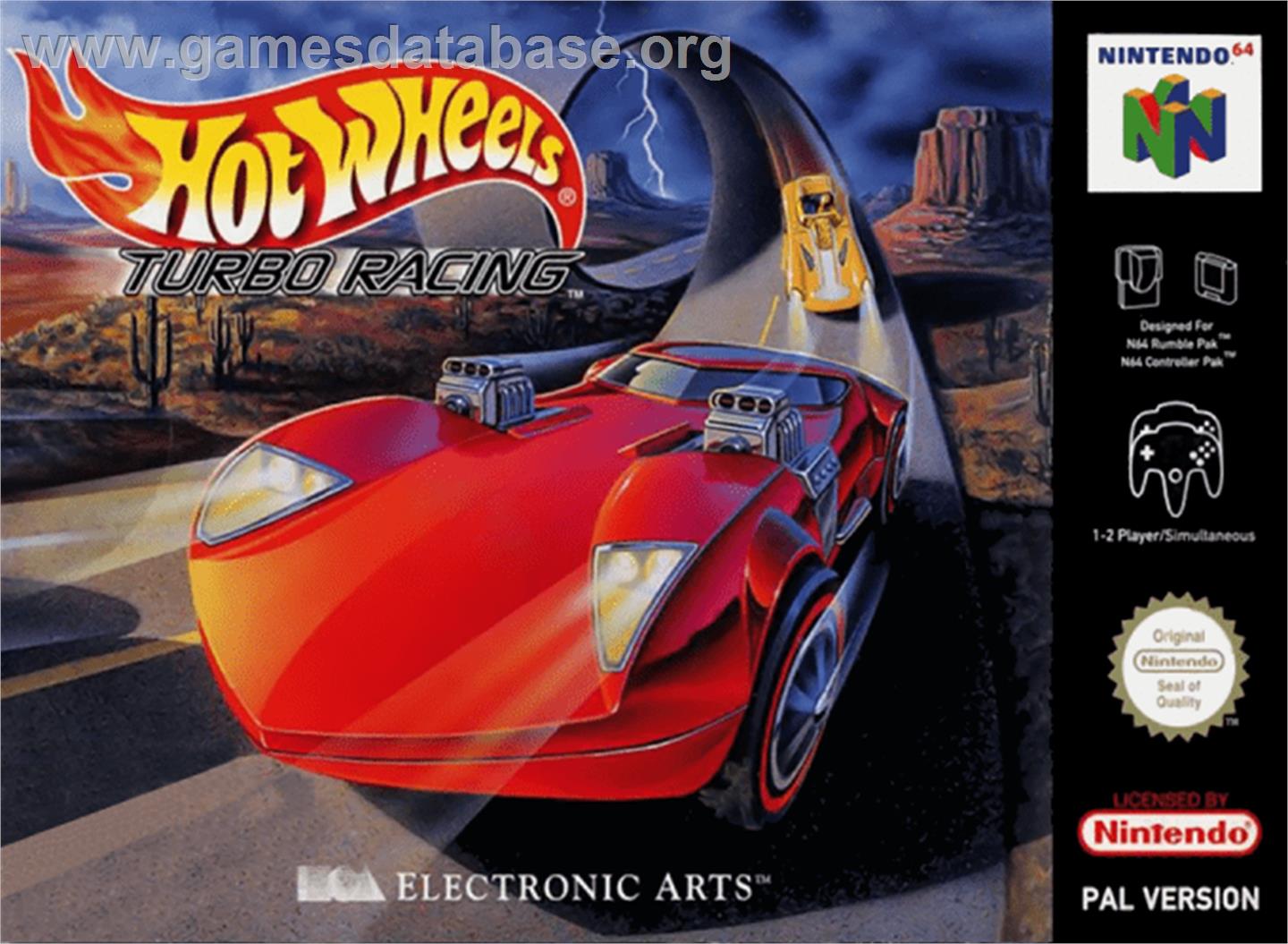 Hot Wheels: Turbo Racing - Nintendo N64 - Artwork - Box