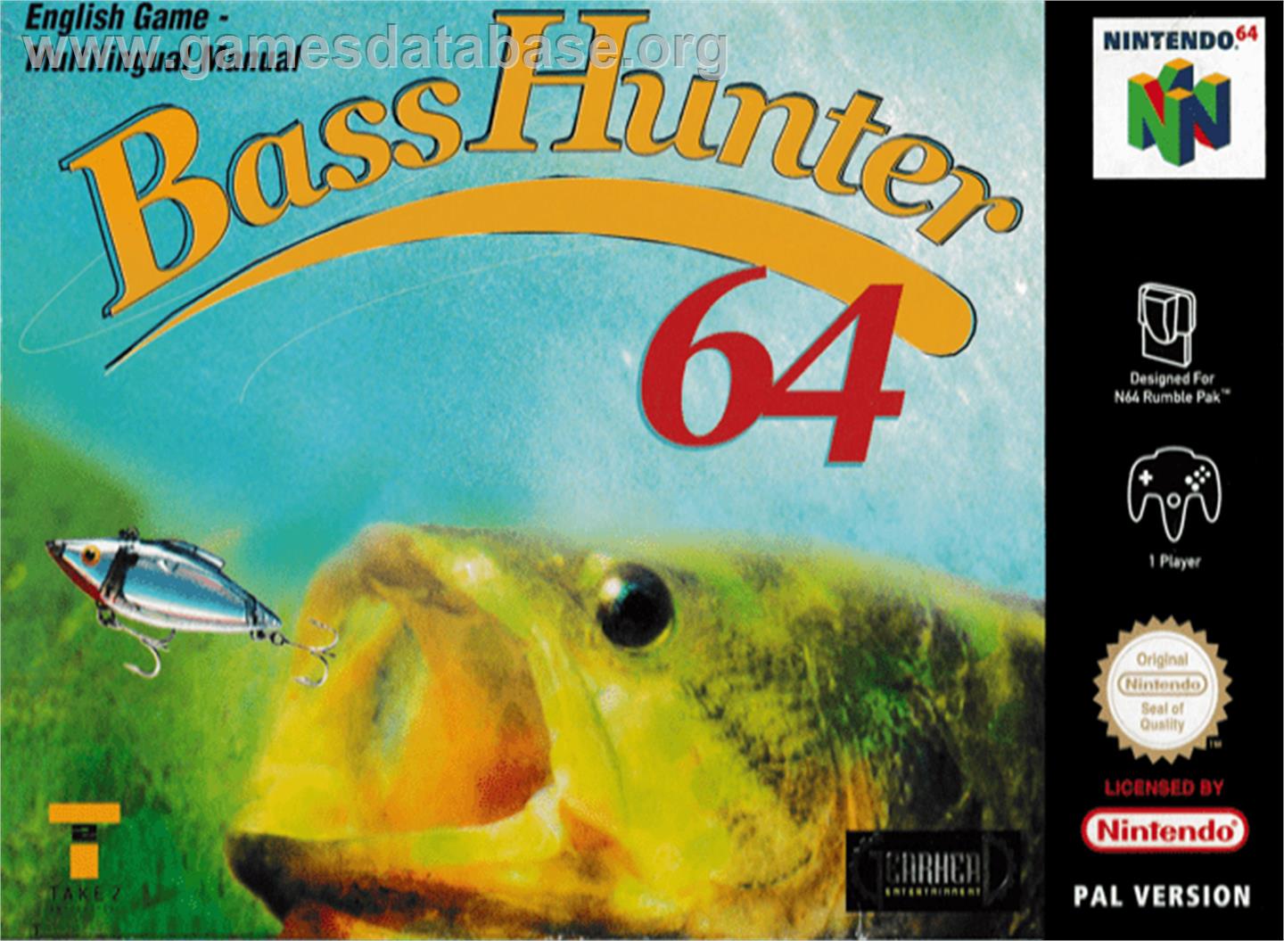 In-Fisherman Bass Hunter 64 - Nintendo N64 - Artwork - Box