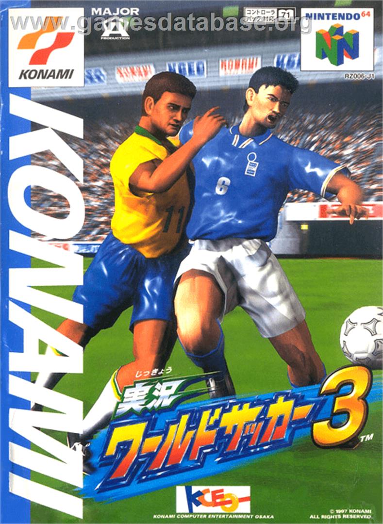 Jikkyou World Soccer 3 - Nintendo N64 - Artwork - Box