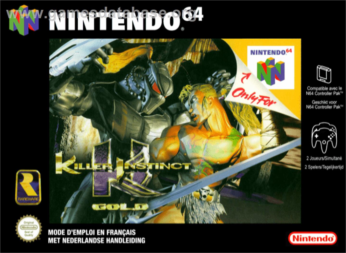 Killer Instinct Gold - Nintendo N64 - Artwork - Box