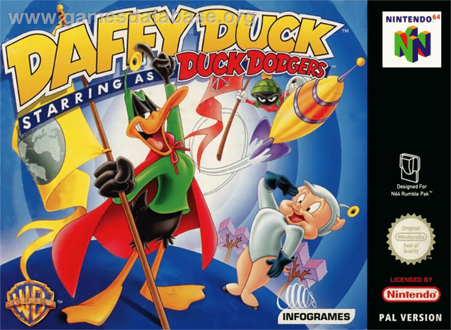 Looney Tunes: Duck Dodgers Starring Daffy Duck - Nintendo N64 - Artwork - Box
