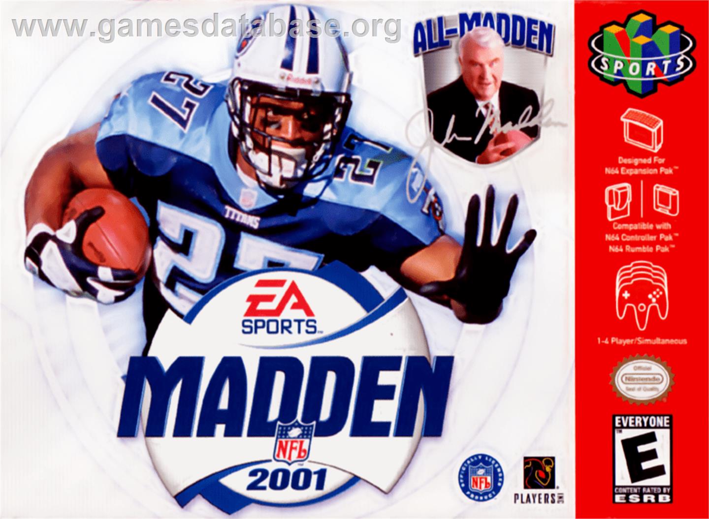 Madden NFL 2001 - Nintendo N64 - Artwork - Box