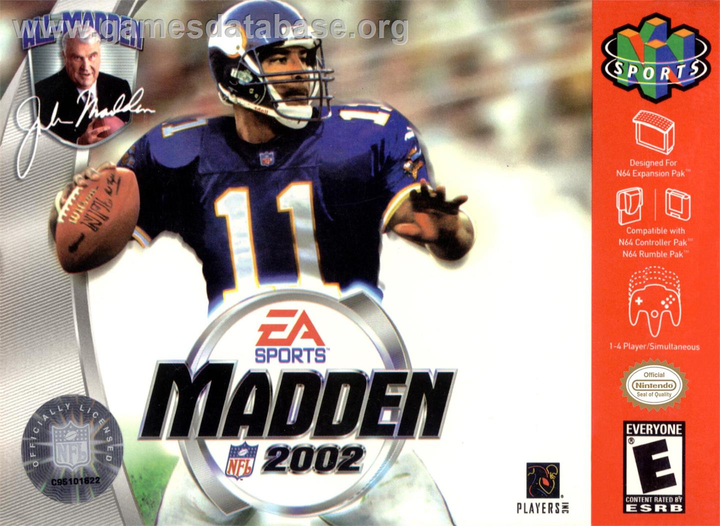 Madden NFL 2002 - Nintendo N64 - Artwork - Box