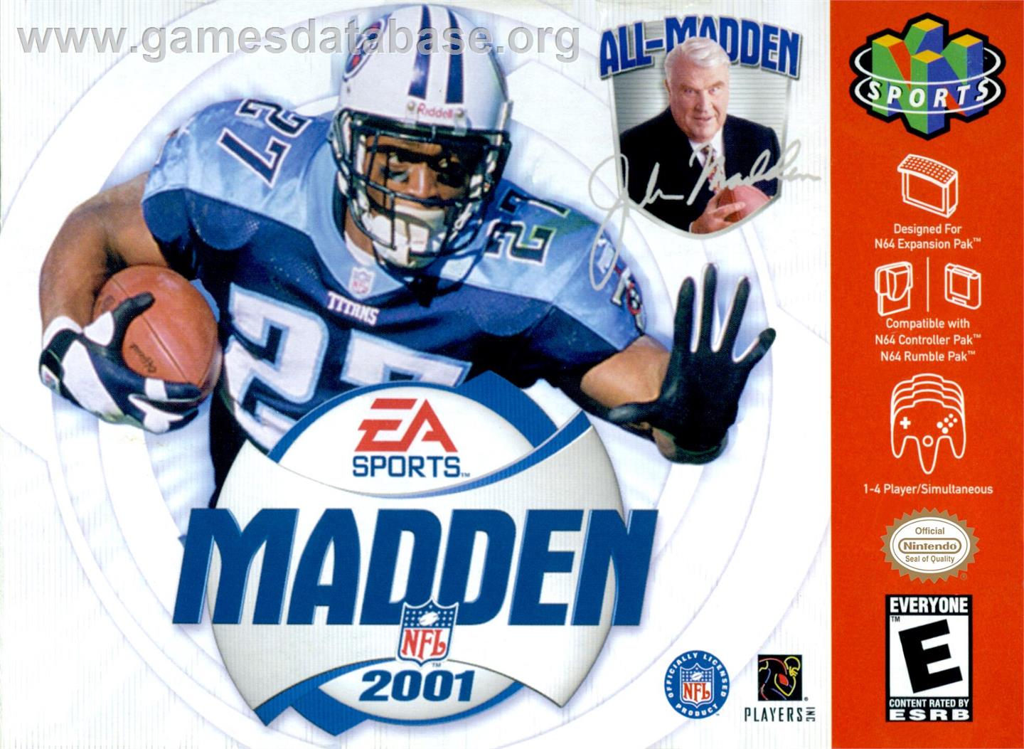 Madden Nfl 2001 - Nintendo N64 - Artwork - Box