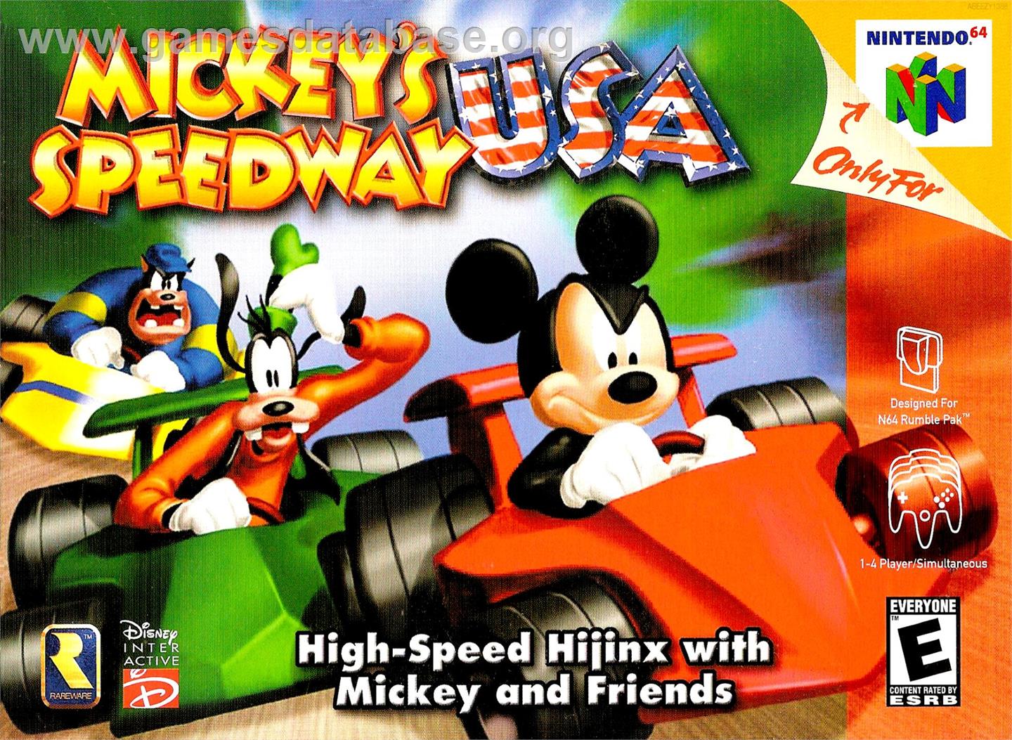 Mickey's Speedway USA - Nintendo N64 - Artwork - Box
