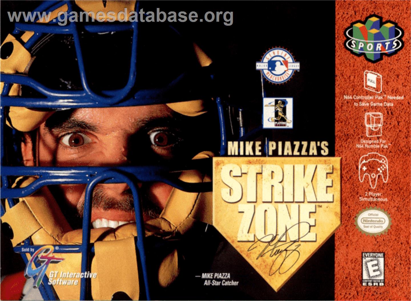 Mike Piazza's StrikeZone - Nintendo N64 - Artwork - Box