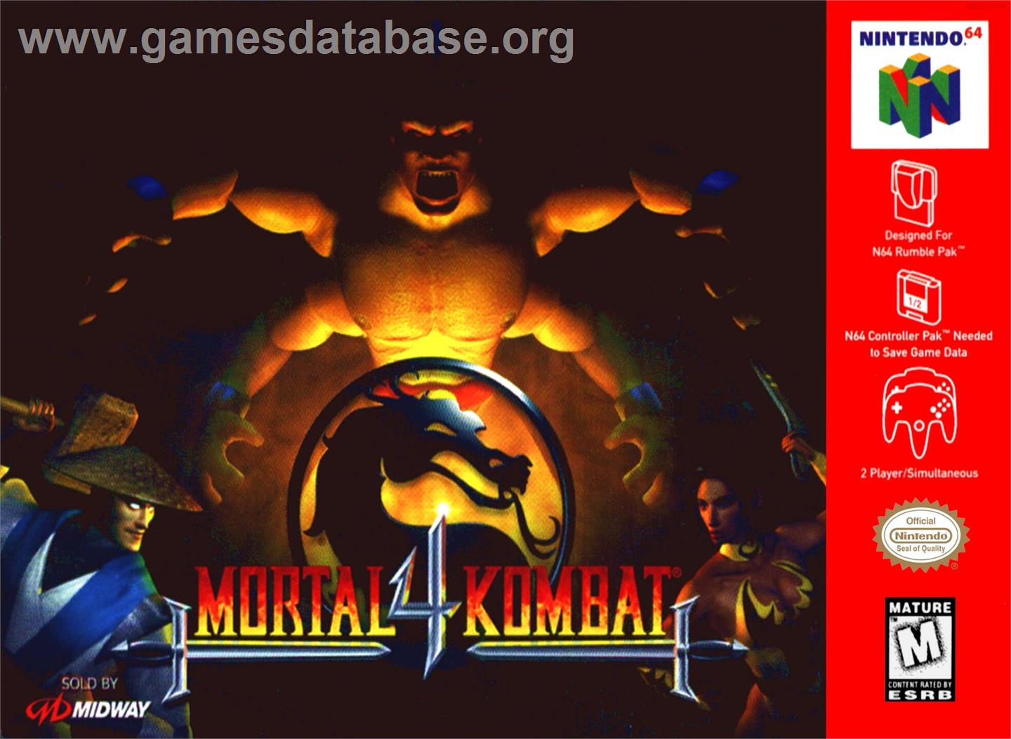 Mortal Kombat 4 - Nintendo N64 - Artwork - Box