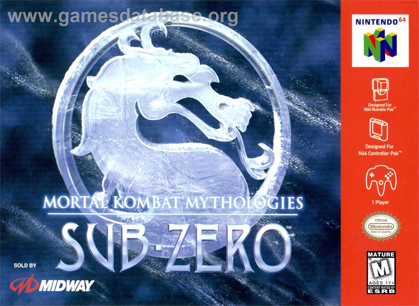 Mortal Kombat Mythologies - Sub-zero - Nintendo N64 - Artwork - Box