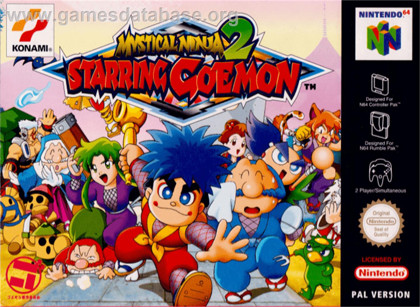 Mystical Ninja 2 Starring Goemon - Nintendo N64 - Artwork - Box