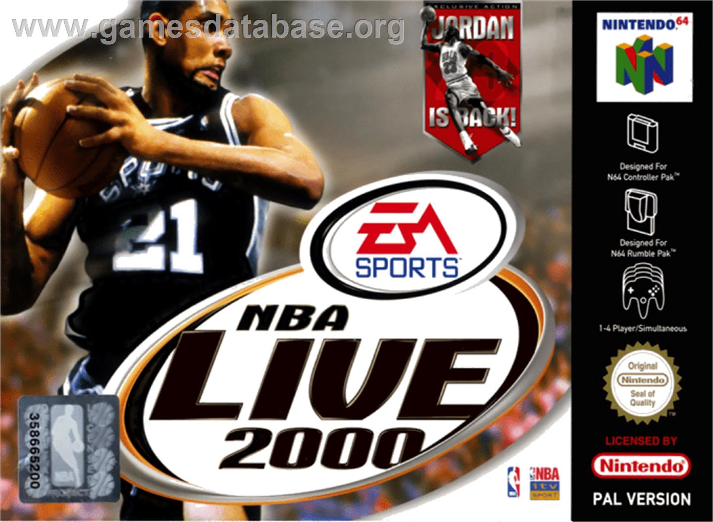 NBA Live 2000 - Nintendo N64 - Artwork - Box