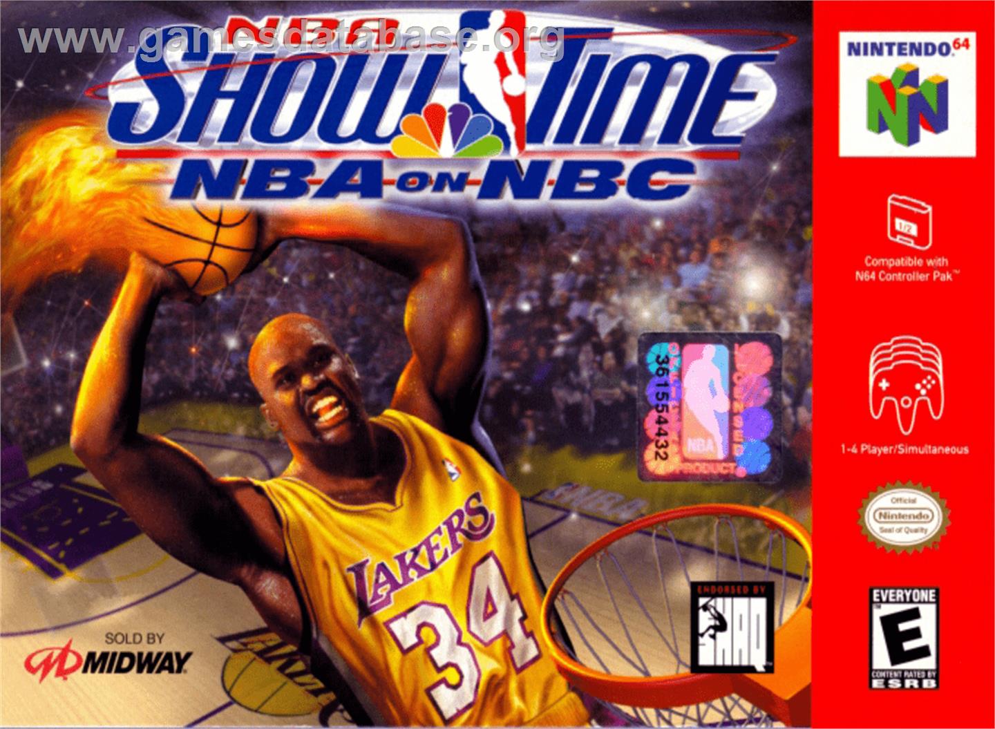 NBA Showtime: NBA on NBC - Nintendo N64 - Artwork - Box