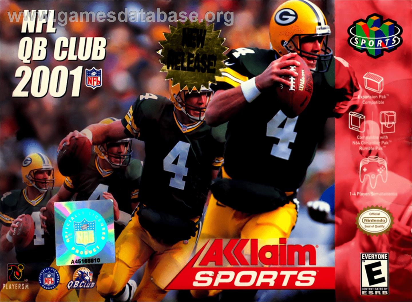 NFL Quarterback Club 2001 - Nintendo N64 - Artwork - Box