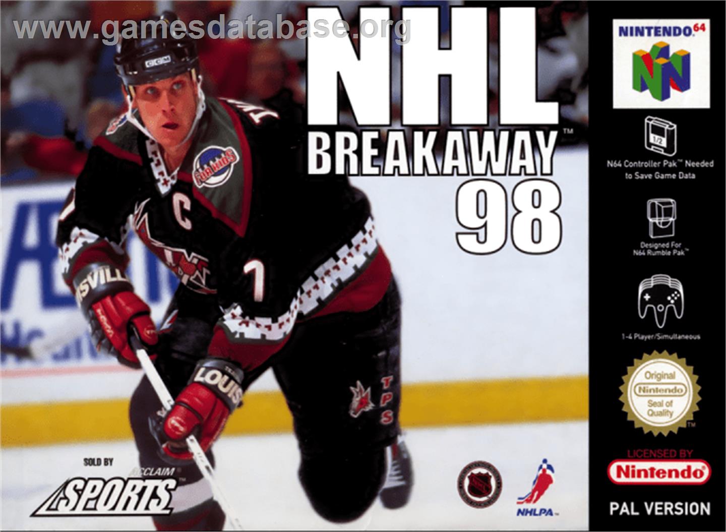 NHL Breakaway 98 - Nintendo N64 - Artwork - Box