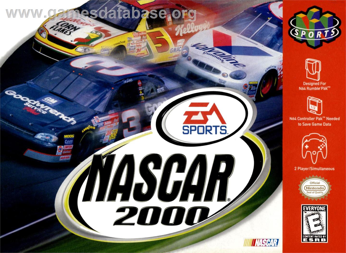 Nascar 2000 - Nintendo N64 - Artwork - Box