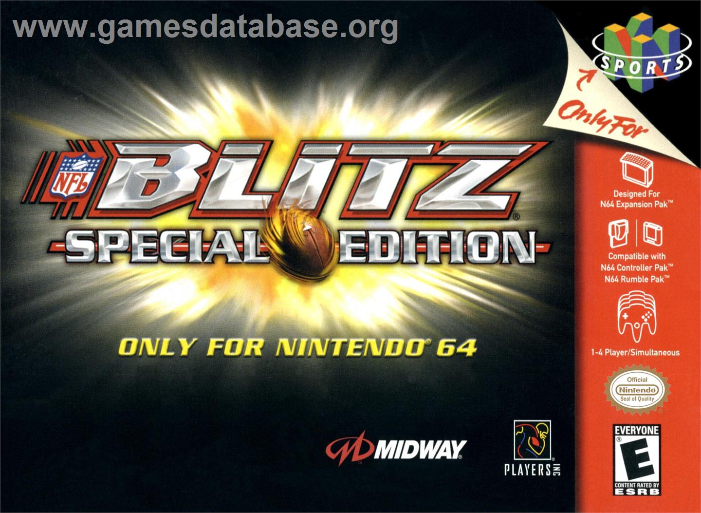 Nfl Blitz - Special Edition - Nintendo N64 - Artwork - Box
