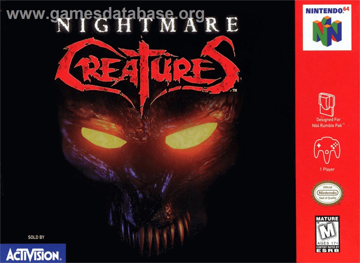 Nightmare Creatures - Nintendo N64 - Artwork - Box