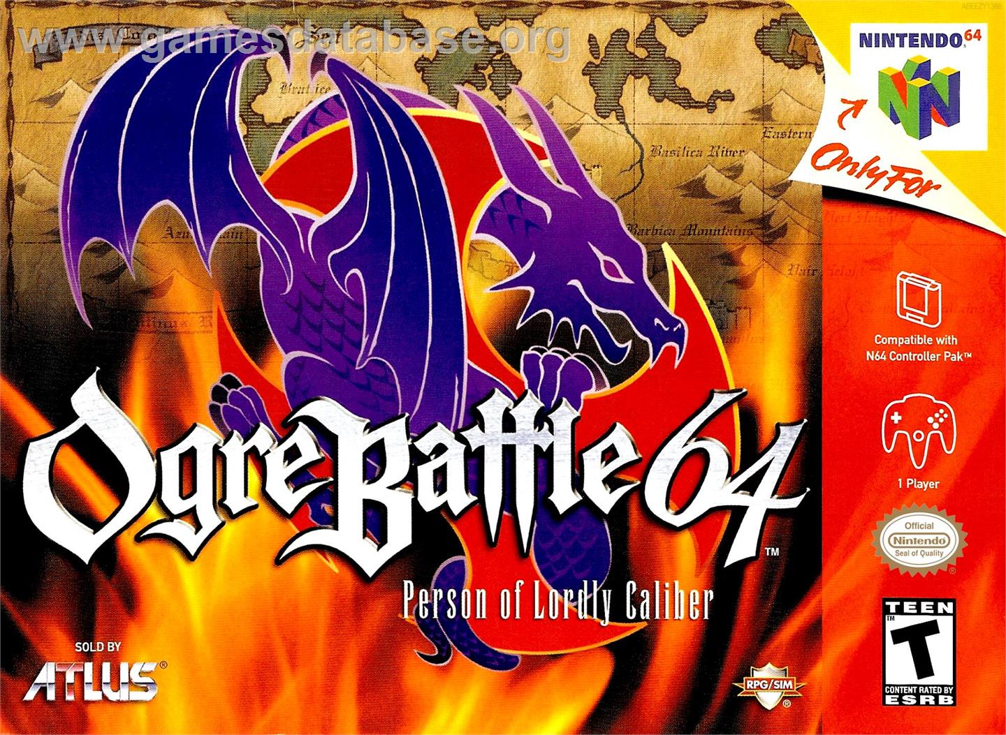 Ogre Battle 64 - Person Of Lordly Caliber - Nintendo N64 - Artwork - Box