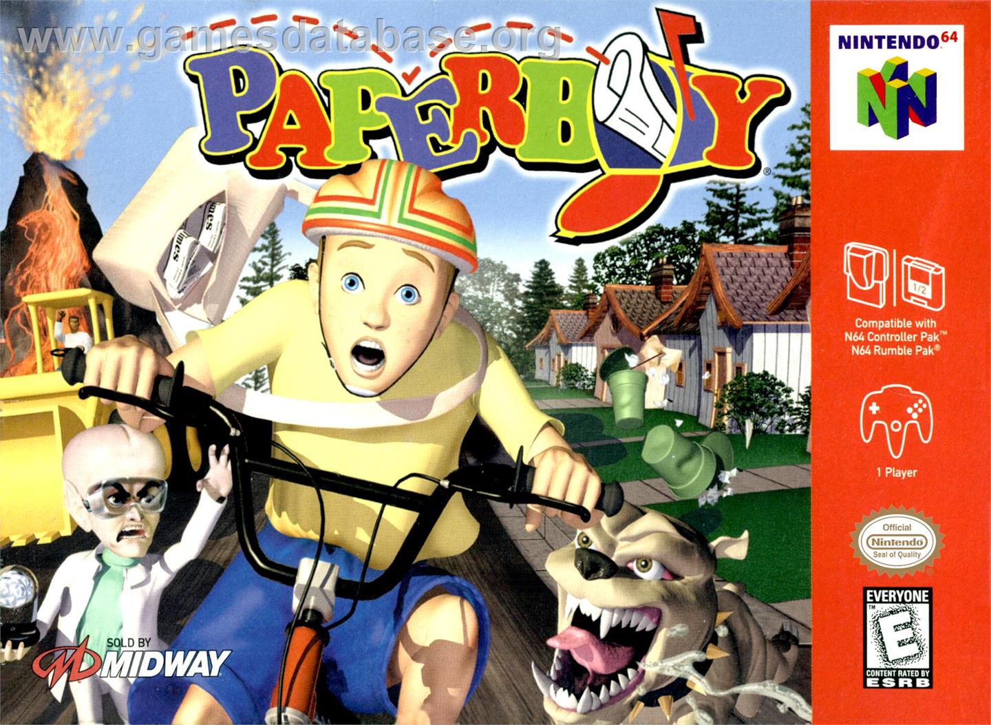 Paperboy - Nintendo N64 - Artwork - Box