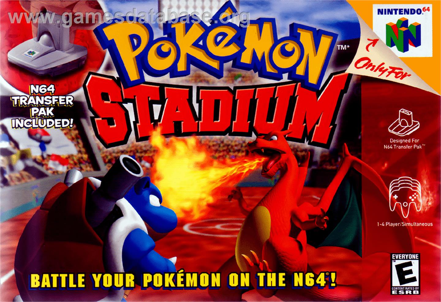 Pokemon Stadium - Nintendo N64 - Artwork - Box