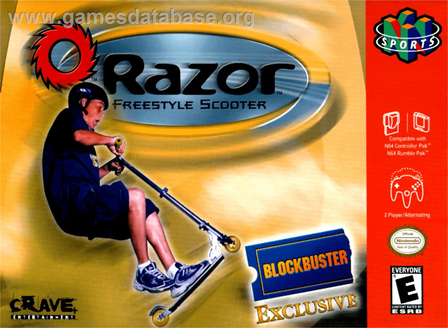 Razor Freestyle Scooter - Nintendo N64 - Artwork - Box