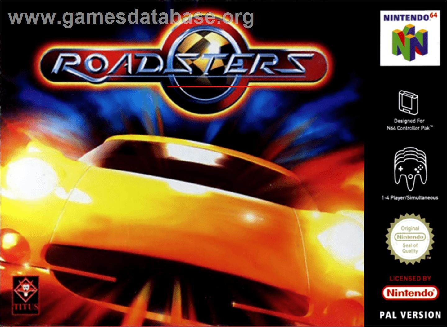 Roadsters: Trophy - Nintendo N64 - Artwork - Box