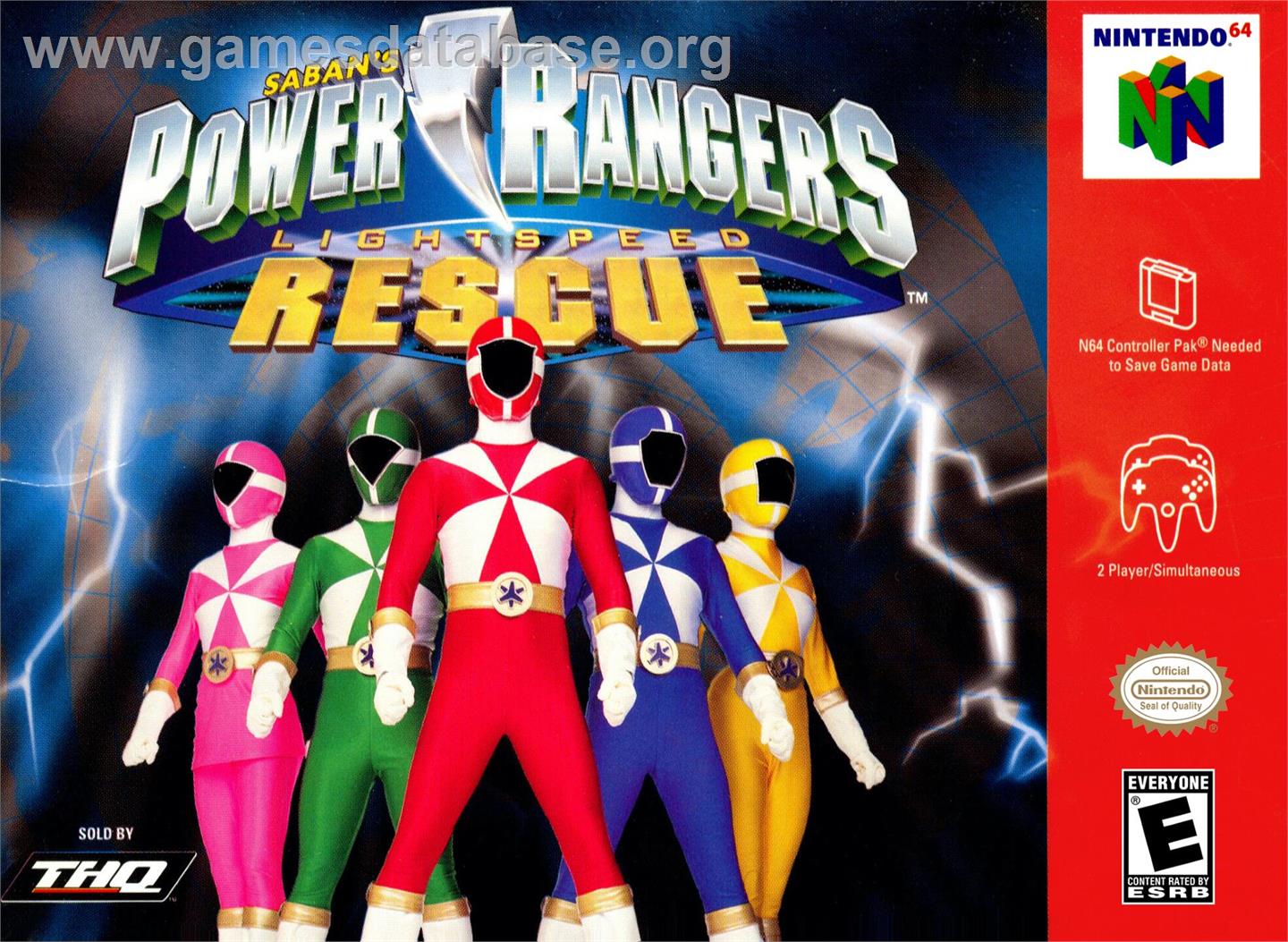 Saban's Power Rangers - Lightspeed Rescue - Nintendo N64 - Artwork - Box