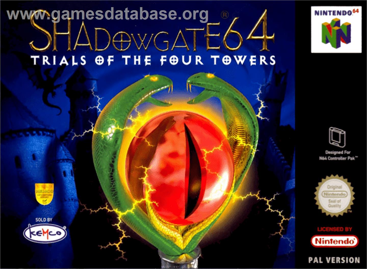 Shadowgate 64: The Trials of the Four Towers - Nintendo N64 - Artwork - Box