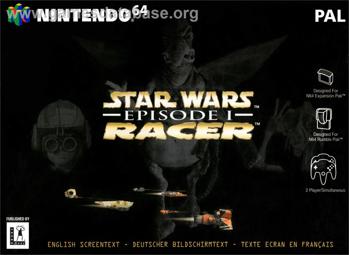 Star Wars: Episode I - Racer - Nintendo N64 - Artwork - Box