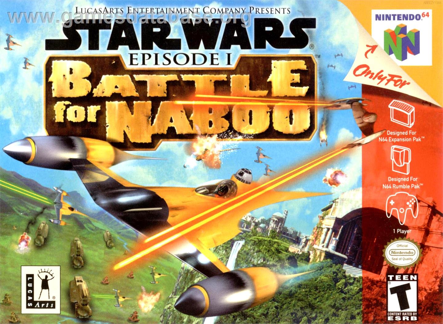 Star Wars Episode I - Battle For Naboo - Nintendo N64 - Artwork - Box