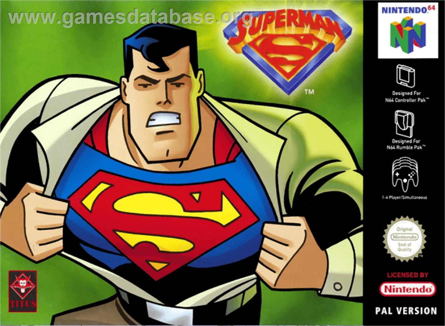 Superman - Nintendo N64 - Artwork - Box