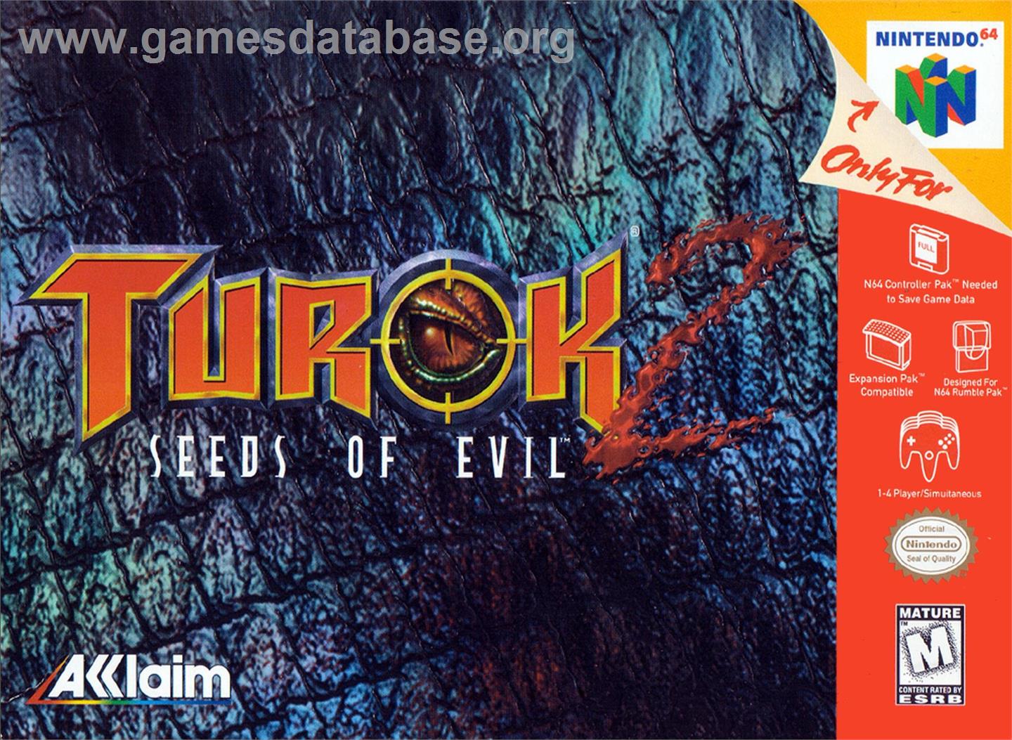 Turok 2 - Seeds Of Evil - Nintendo N64 - Artwork - Box