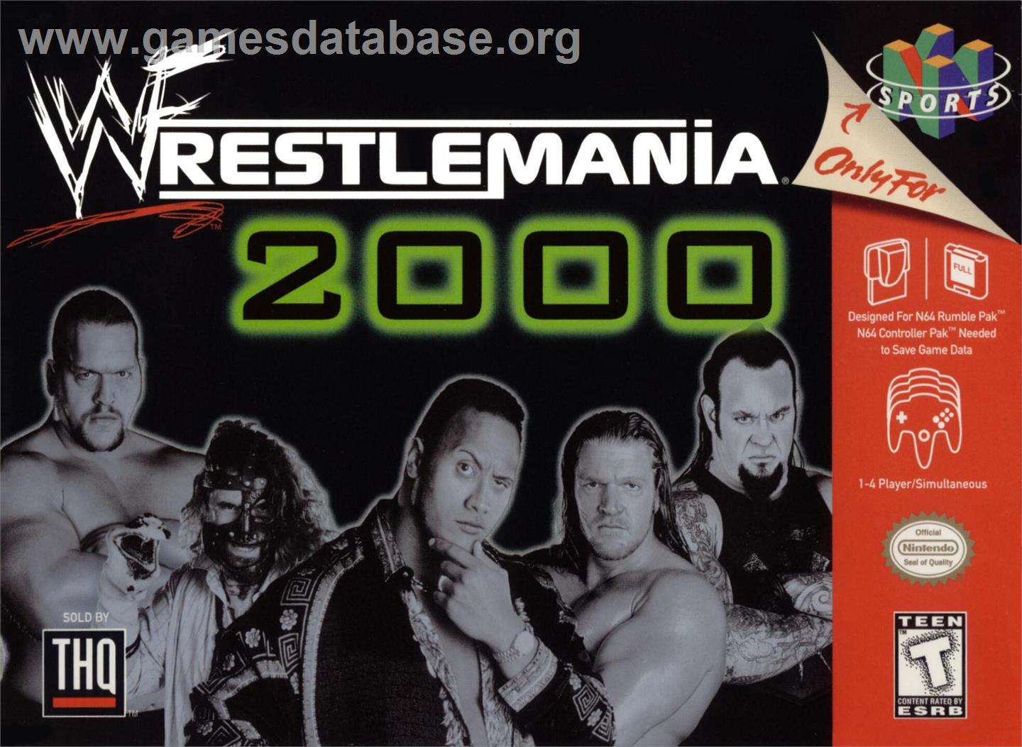 WWF WrestleMania 2000 - Nintendo N64 - Artwork - Box