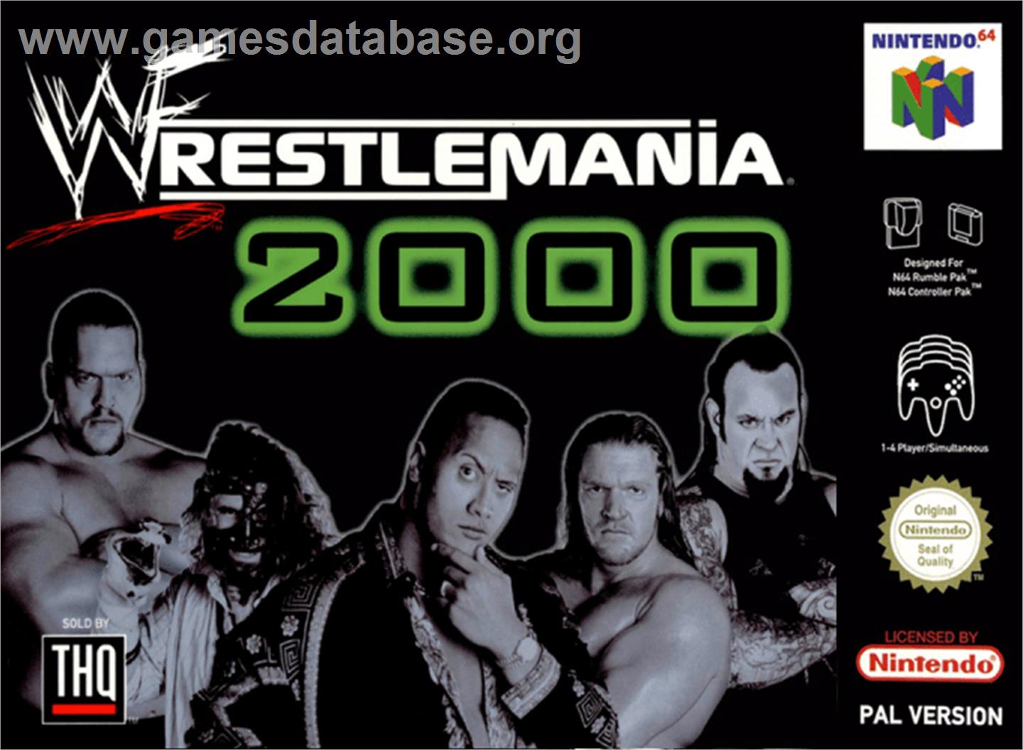 WWF Wrestlemania 2000 - Nintendo N64 - Artwork - Box